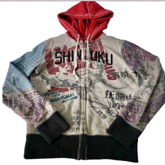 ♥️SOLD ON OTHER SITE*VINTAGE*LUCKY BRAND HOODIE SWEATSHIRT*ASIAN *329 - Picture 1 of 8